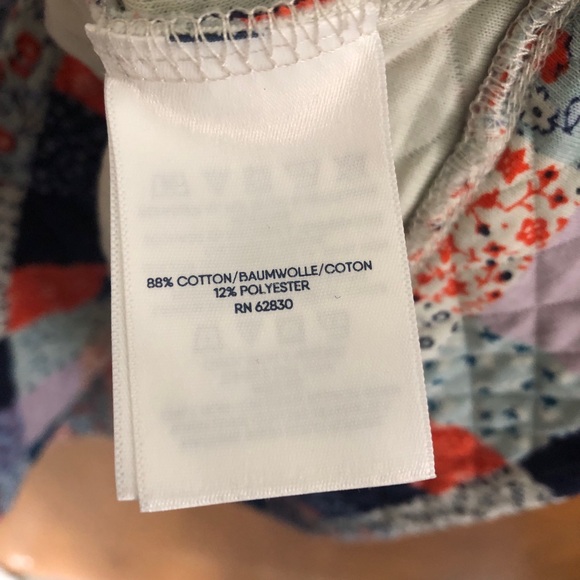 Land's End Patchwork Quilted Top Cottage Core Mixed Print Boho Nautical Coastal - Picture 13 of 15